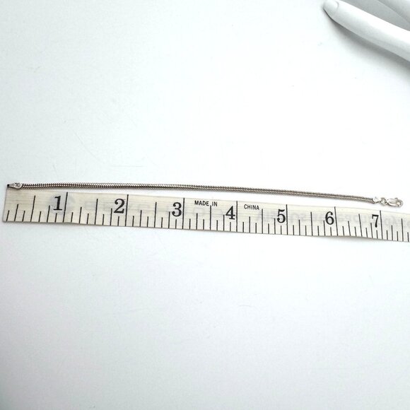 Silver Snake Chain Bracelet Milor 925 Sterling  7" Italy Lobster Clasp 6 g Vtg - Picture 5 of 7